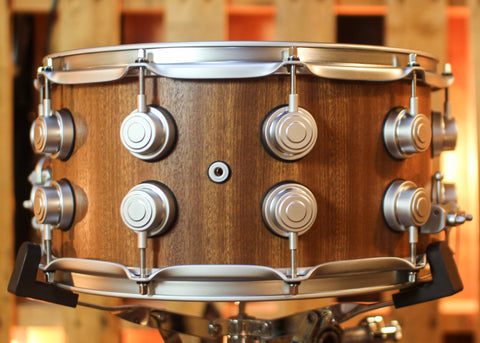 DW 7x14 Collector's Cherry Mahogany Natural Satin Oil Snare Drum - SO#1439019