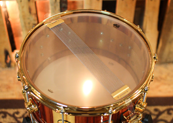 DW 7x14 Collector's Cherry Purplecore Candy Stripe Padauk Snare Drum - SO#1410011