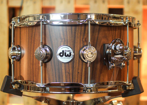 DW 7x14 Collector's Maple 333 Santos Rosewood Hard Satin Snare Drum - SO#1444608