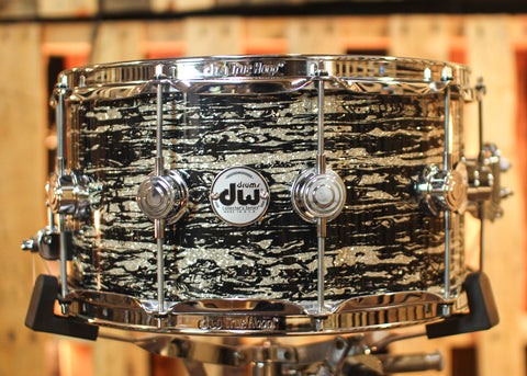 DW 7x14 Collector's Standard Maple Black Oyster Glass Snare Drum - SO#1312432