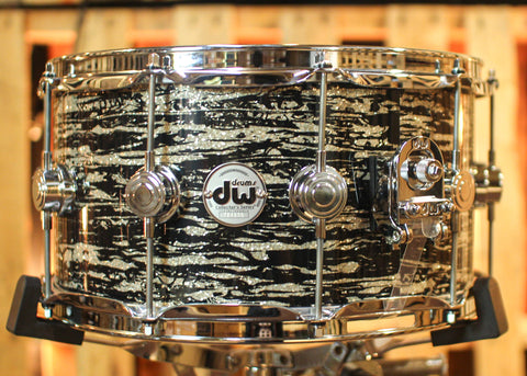 DW 7x14 Collector's Standard Maple Black Oyster Glass Snare Drum - SO#1312432