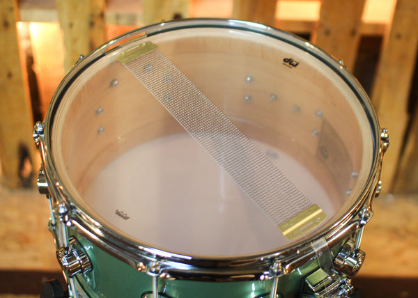 DW 7x14 Collector's Standard Maple Sage Green Metallic Lacquer Snare Drum - SO#1441968