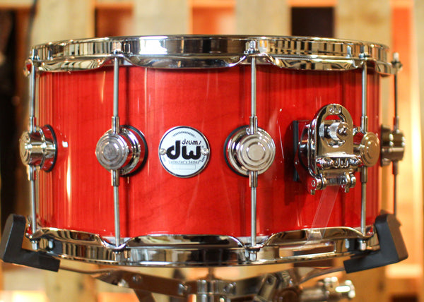 DW 7x14 Collector's Standard Maple Candy Apple Red Snare Drum - SO#1439741