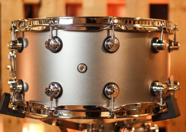 DW 7x14 Design Limited Edition Titanium Satin Matte Lacquer Snare Drum - DDLM0714SSTS
