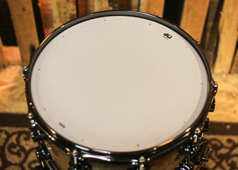 DW 8x14 Collector's Birch VLT Candy Black Burst over Mapa Burl Snare Drum - SO#1291837