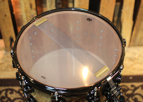 DW 8x14 Collector's Birch VLT Candy Black Burst over Mapa Burl Snare Drum - SO#1291837