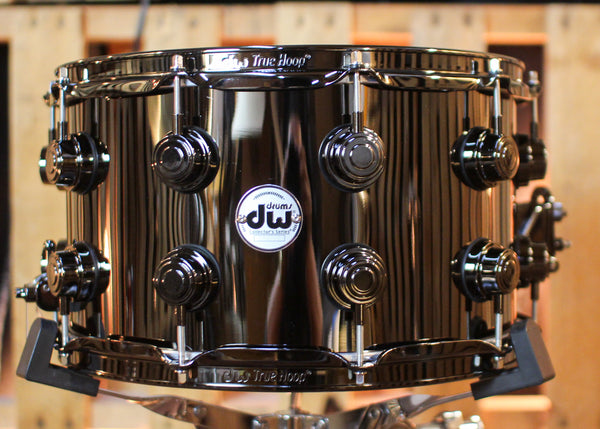 DW 8x14 Collector's Black Nickel over Brass Snare Drum w/ Black Nickel Hardware