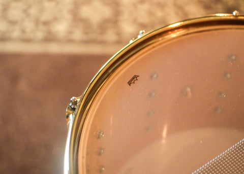 DW 8x14 Collector's Jazz Series Maple Gum Natural Lacquer over Santos Rosewood Snare Drum - SO#1410008