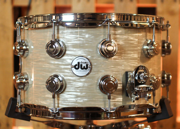 DW 8x14 Collector's Maple Mahogany Creme Oyster Snare Drum - SO#1434607