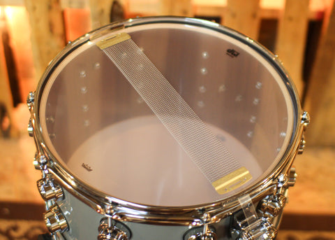 DW 8x14 Collector's Maple Mahogany Solid Grey Lacquer Snare Drum - SO#1438708
