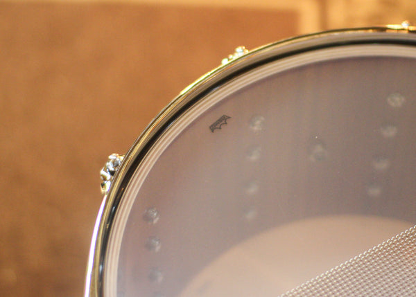 DW 8x14 Collector's Maple Mahogany Solid Grey Lacquer Snare Drum - SO#1438708