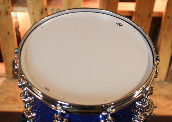 DW 8x14 Collector's Maple VLT Blue Glass Snare Drum - SO#1438336