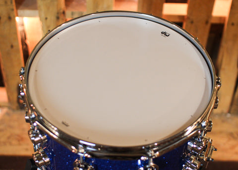 DW 8x14 Collector's Maple VLT Blue Glass Snare Drum - SO#1438336
