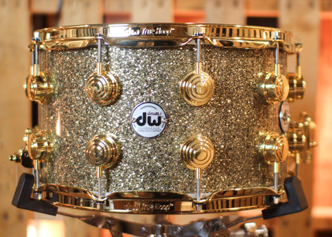 DW 8x14 Collector's Maple VLT Ginger Glitter Glass Snare Drum - SO#1417218