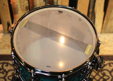 DW 8x14 Collector's Maple VLT Regal to Black Burst over Mapa Burl Snare Drum - SO#1337834