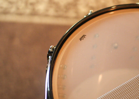 DW 8x14 Collector's Maple X-Shell Natural Lacquer over Twisted Royal Ebony Snare Drum - SO#1409996