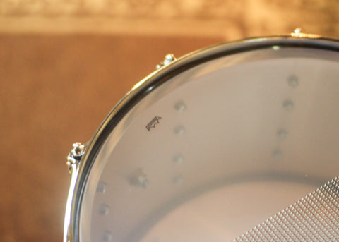 DW 8x14 Collector's Polished Nickel over Brass Snare Drum