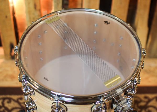 DW 8x14 Collector's Pure Oak HVLT Natural Satin Oil Snare Drum - SO#1433141