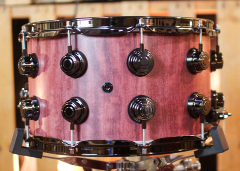 DW 8x14 Collector's Pure Purpleheart VLT Natural Satin Oil Snare Drum - SO#1398023