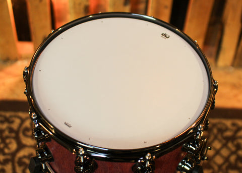 DW 8x14 Collector's Pure Purpleheart VLT Natural Satin Oil Snare Drum - SO#1398023