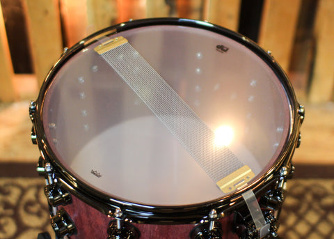 DW 8x14 Collector's Pure Purpleheart VLT Natural Satin Oil Snare Drum - SO#1398023