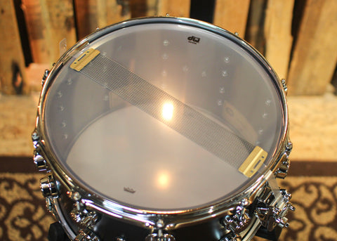 DW 8x14 Collector's Satin Black over Brass Snare Drum - DRVD0814SVCBK