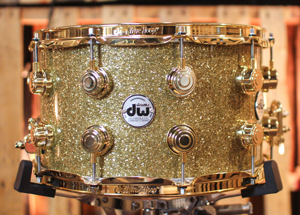 DW 8x14 Collector s Standard Maple Gold Glass Snare Drum SO