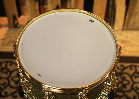 DW 8x14 Collector's Standard Maple Gold Glass Snare Drum - SO#1335981