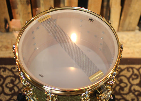DW 8x14 Collector's Standard Maple Gold Glass Snare Drum - SO#1335981