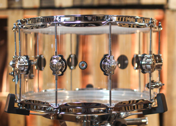 DW 8x14 Design Clear Acrylic Snare Drum - DDAC0814SSCL1