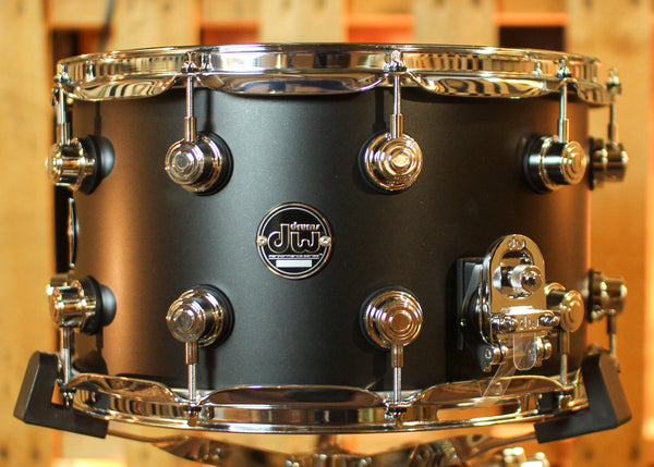 DW Performance Charcoal Metallic Hard Satin Snare Drum - 8x14