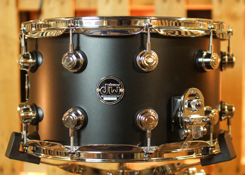DW Performance Charcoal Metallic Hard Satin Snare Drum - 8x14