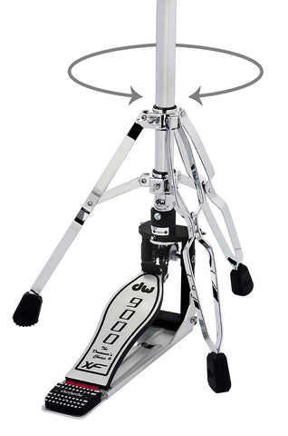 DW 9000 Series Double Braced 3-Leg Extended Footboard Hi Hat Stand - DWCP9500DXF
