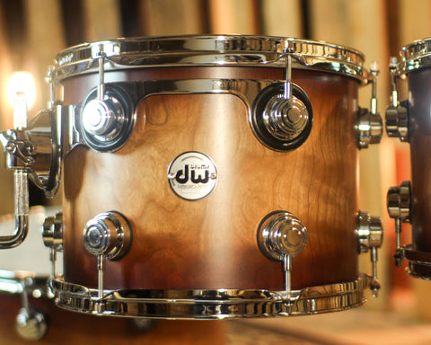 DW Collector's Cherry Purplecore Satin Tobacco Burst Drum Set - 22,10,12,16 - SO#1418886