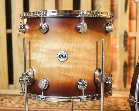 DW Collector's Cherry Purplecore Satin Tobacco Burst Drum Set - 22,10,12,16 - SO#1418886