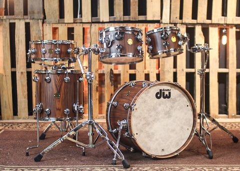 DW Collector's Jazz Cherry Gum Santos Rosewood Drum Set - 20,10,12,14,14sn - SO#1291936