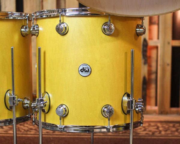 DW Collector's Maple 333 Amber Satin Oil Concert Tom Drum Set - 22,12,13,14,15,16,18 - SO#1439025