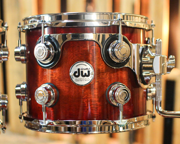 DW Collector's 333 Red Burst over Quilted Sapele Drum Set - 22,10,12,16 - SO#1354813