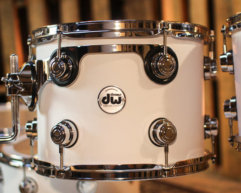 DW Collector's 333 Matte White Hard Satin Drum Set - 22,10,12,14,16 - SO#1410361