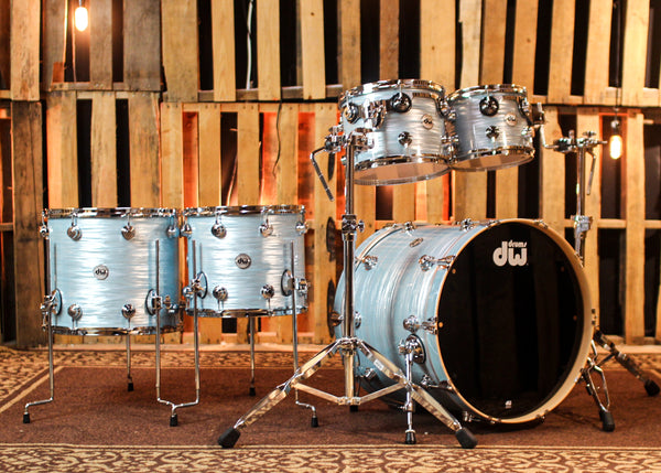 DW Collector's Maple 333 Pale Blue Oyster Drum Set - 22,10,12,14,16 - SO#1382083