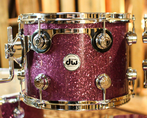 DW Collector's Maple 333 Purple Glass Drum Set - 22,10,12,14,16 - SO#1362723