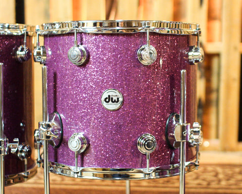 DW Collector's Maple 333 Purple Glass Drum Set - 22,10,12,14,16 - SO#1362723