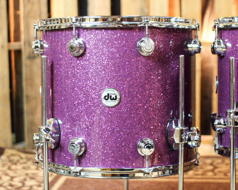 DW Collector's Maple 333 Purple Glass Drum Set - 22,10,12,14,16 - SO#1362723
