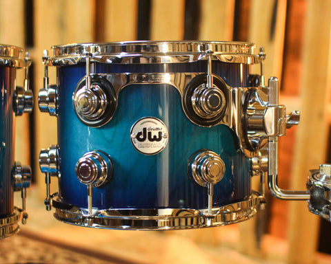 DW Collector's Maple 333 Regal to Royal Blue Burst Drum Set - 22,10,12,16 - SO#1448301