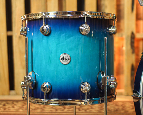 DW Collector's Maple 333 Regal to Royal Blue Burst Drum Set - 22,10,12,16 - SO#1448301