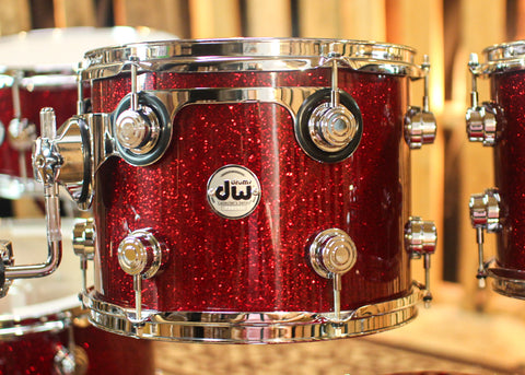 DW Collector's Maple 333 Ruby Glass Drum Set - 22,10,12,16,14sn - SO#1329248