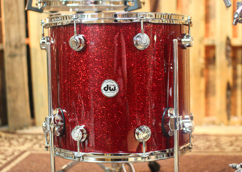 DW Collector's Maple 333 Ruby Glass Drum Set - 22,10,12,16,14sn - SO#1329248