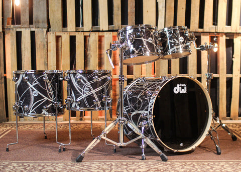 DW Collector's 333 Smoke Glass Contrail Drum Set - 22,10,12,14,16 - SO#1426266