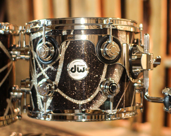 DW Collector's Maple 333 Smoke Glass Contrail Drum Set - 22,10,12,16 - SO#1402662