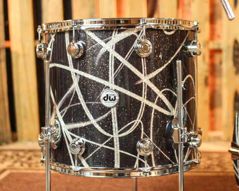 DW Collector's Maple 333 Smoke Glass Contrail Drum Set - 22,10,12,16 - SO#1402662